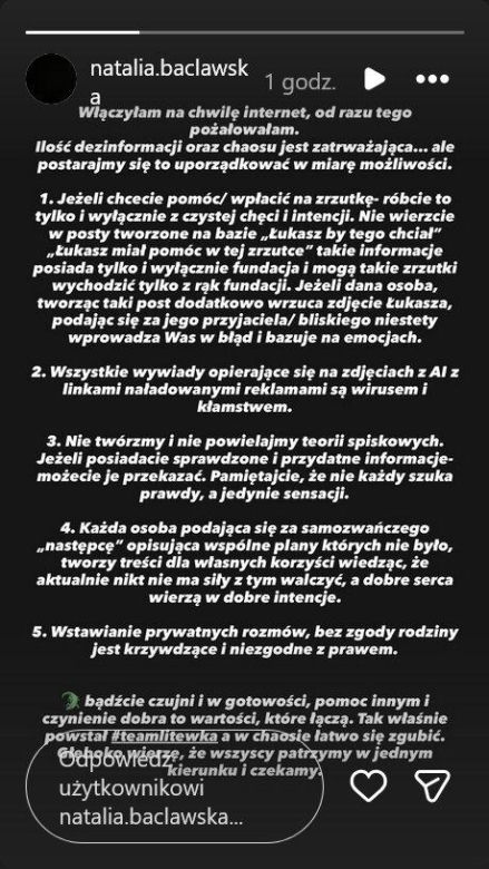DOŚĆ KŁAMSTW! Partnerka Łukasz Litewka przerywa milczenie i uderza