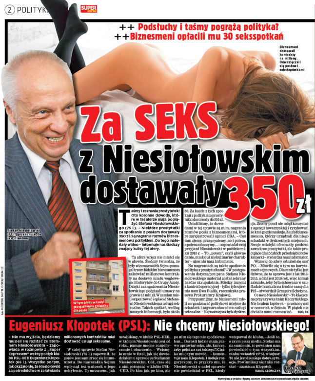 Prostytutki skarżyły się, że Niesiołowski jest skąpy
