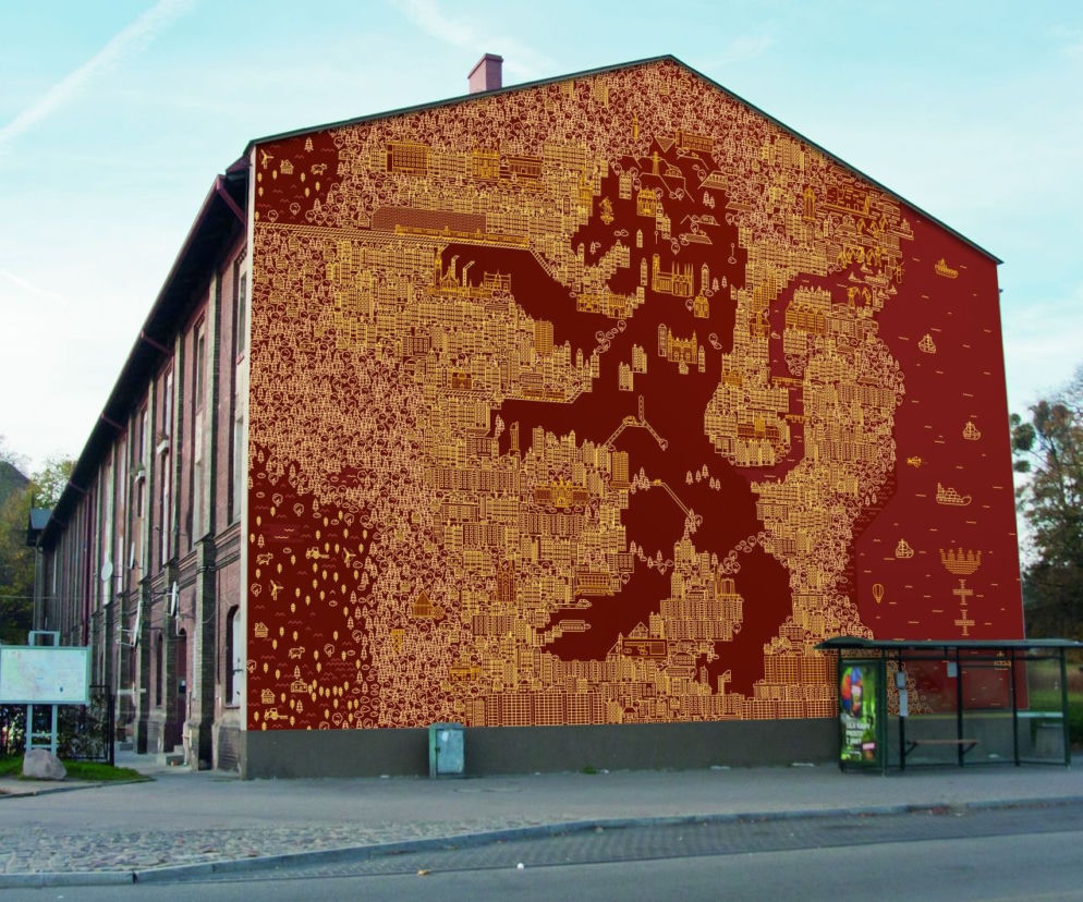 Wizualizacja. Jeszcze w tym roku na budynku przy 3 Maja 16 powstanie ten oto właśnie mural.