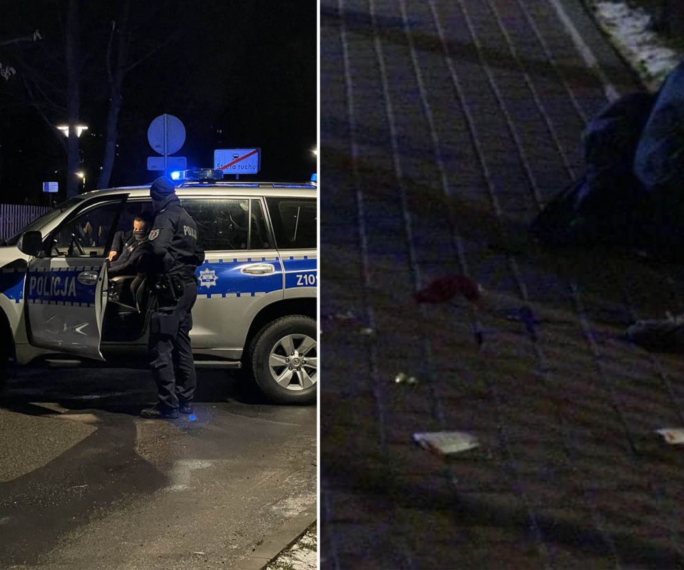 Krwawa jatka na Bemowie. Biegł ulicą z poderżniętym gardłem