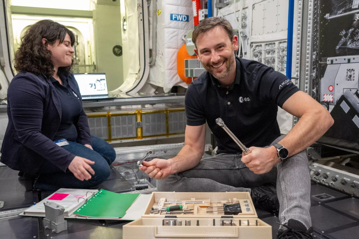 Trening z polskimi eksperymentami na ISS