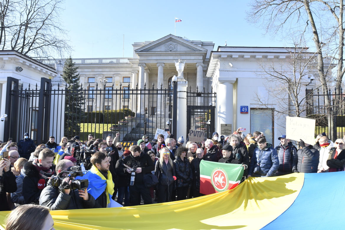 Protest pod Ambasadą Rosji