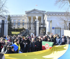 Protest pod Ambasadą Rosji
