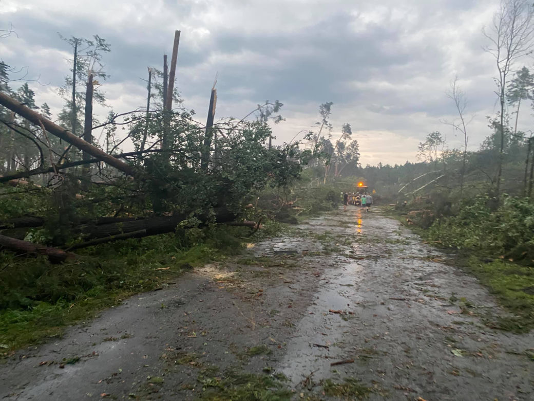Potężna nawałnica w powiecie oleśnickim