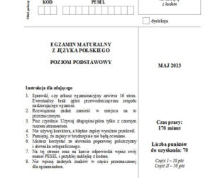Matura 2013 język polski podstawowy