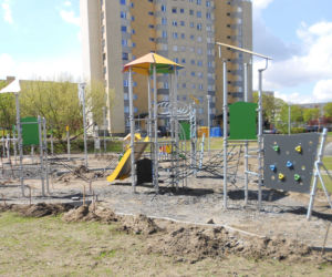 Park Majowe przed końcem budowy