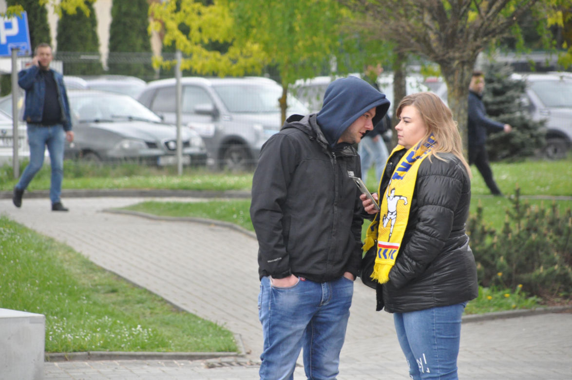 Kibice Industrii Kielce przed meczem z SC Magdeburg