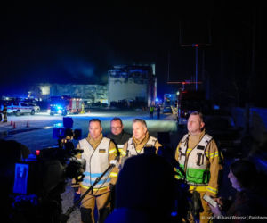 Pożar hali produkcyjnej w miejscowości Aleksandria Pierwsza