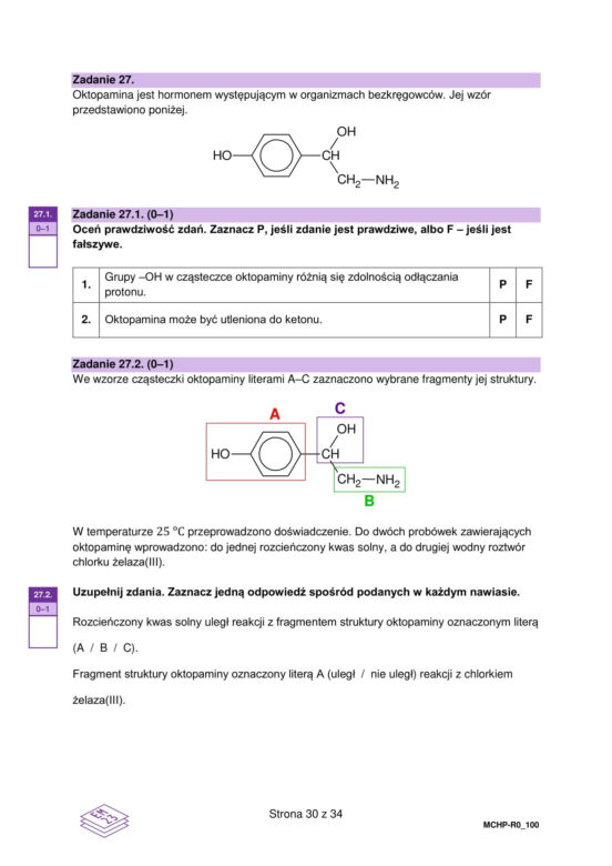 Matura 2025 chemia rozszerzona - arkusz CKE 16.05.2025 - Formuła 2023