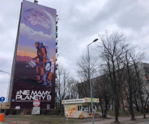 Antysmogowy mural w centrum Kielc