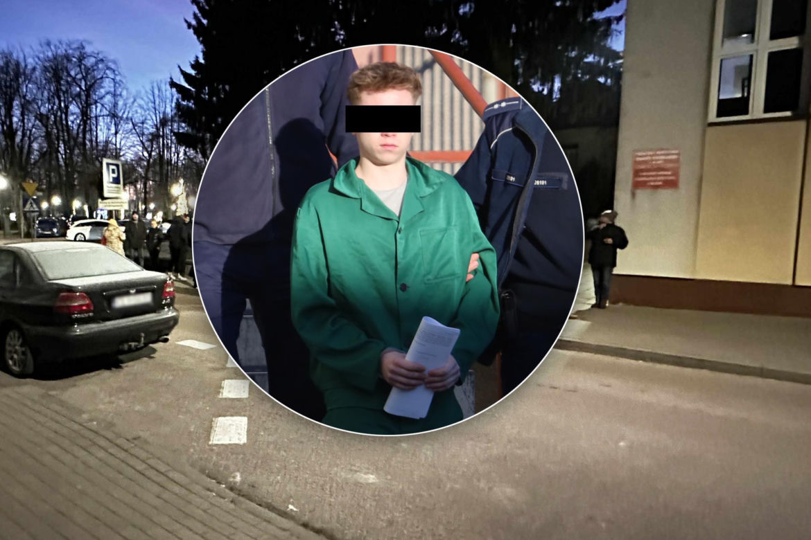 "Mława. Bartosz G. doprowadzony do sądu. Tak się zachowywał domniemany zabójca 16-letniej Mai"