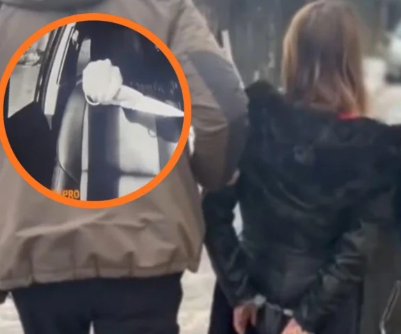 Groziła nożem taksówkarzowi. Szokujące nagranie w sieci