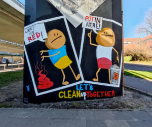 Polak i Ukrainiec wspólnie sprzątają świat. Nowy antywojenny mural w Szczecinie
