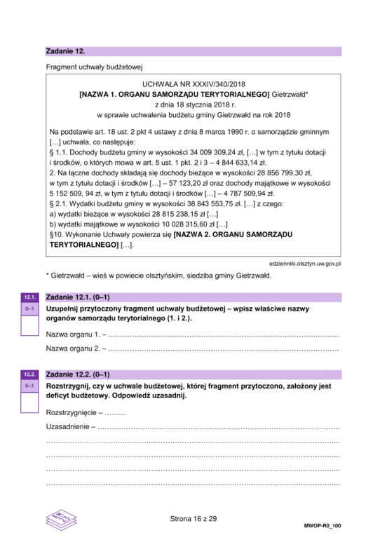 Matura 2023 WOS rozszerzony - arkusze CKE formuła 2023