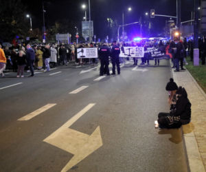 Protestujący odwiedzili siedzibę PiS przy Nowogrodzkiej