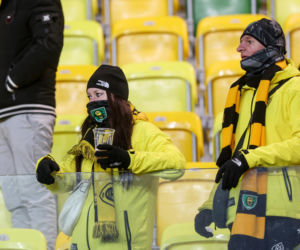 GKS Katowice - Widzew Łódź, zdjęcia kibiców z meczu 20. kolejki PKO BP Ekstraklasy