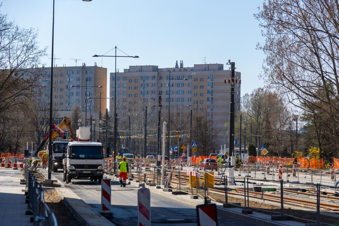 Budowa tramwaju na ul. Św. Bonifacego