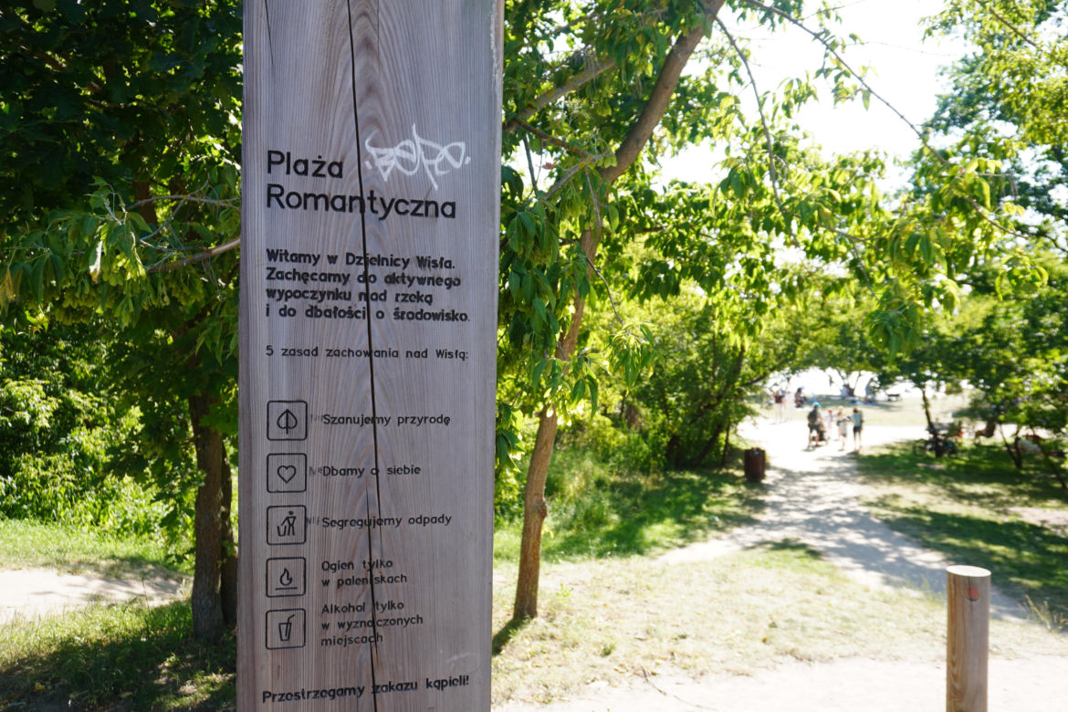 Plaża Romantyczna nad Wisłą w Warszawie