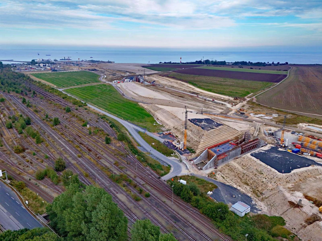 Plac budowy tunelu Fehmarnbelt - najnowsze zdjęcia