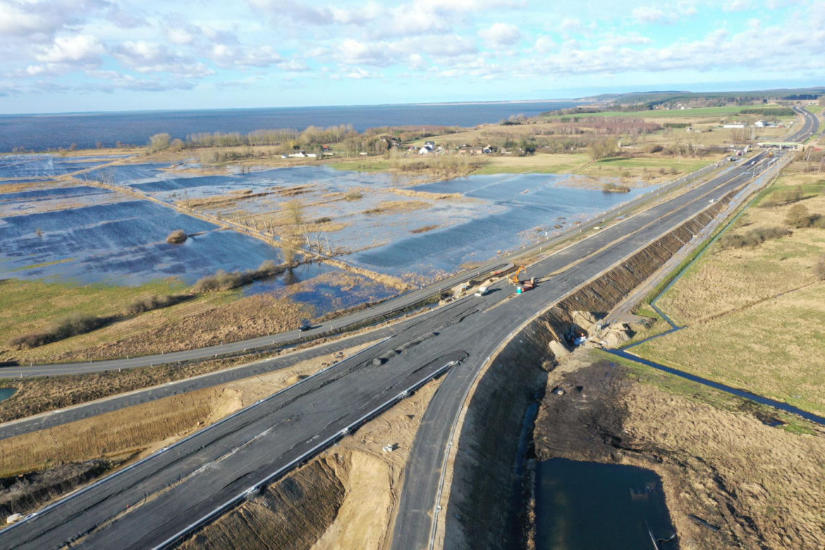 Budowa drogi ekspresowej S3 Dargobądz - Troszyn ZDJĘCIA LUTY 2024