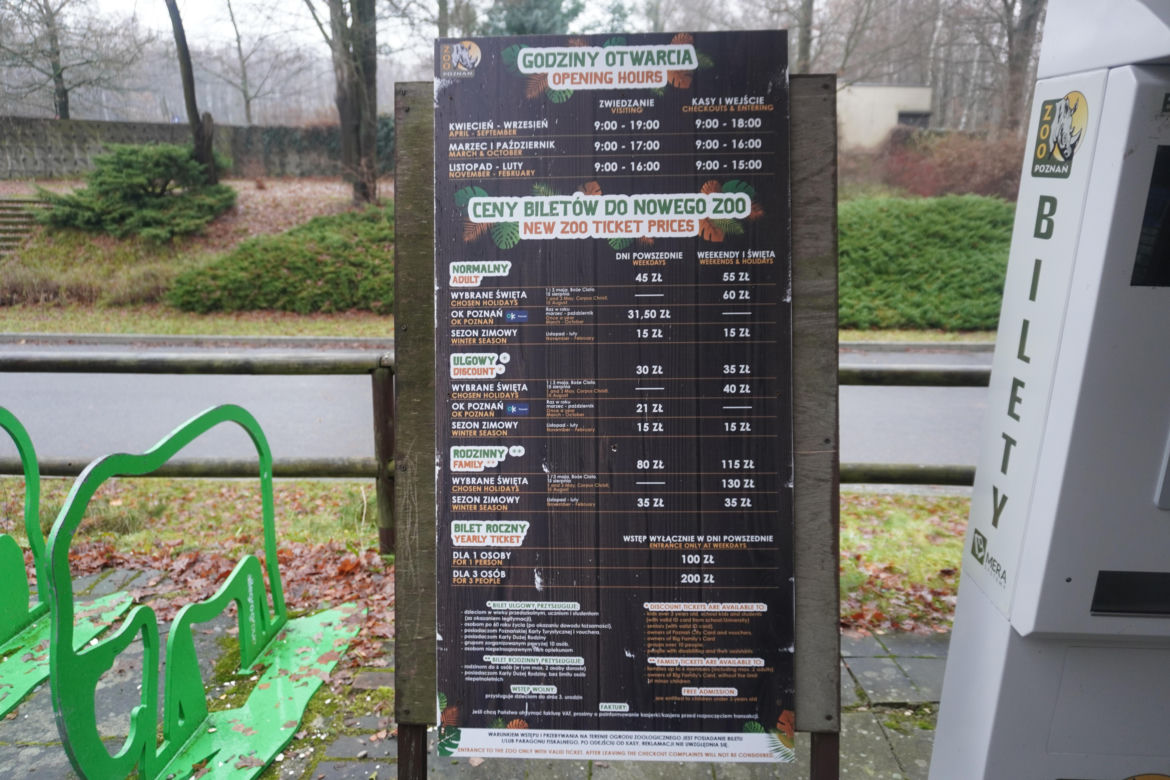 Zoo w Poznaniu zimą