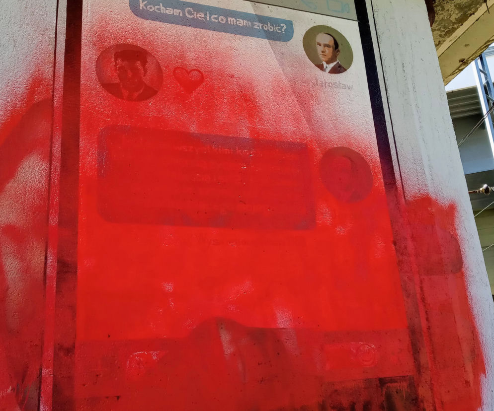 Mural na filarze Trasy Zamkowej został zniszczony 