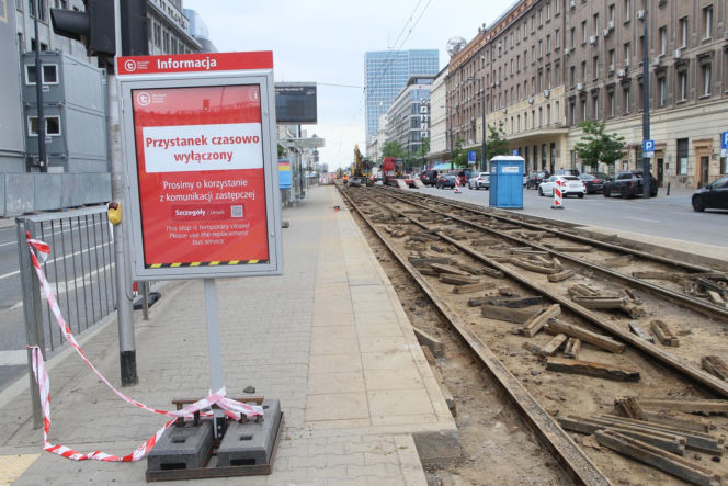 Remont torów na Jerozolimskich