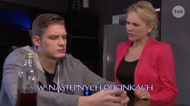 Na Wspólnej po wakacjach 2014. Ilona Zdybicka (Anna Samusionek), Maks (Adam Fidusiewicz)