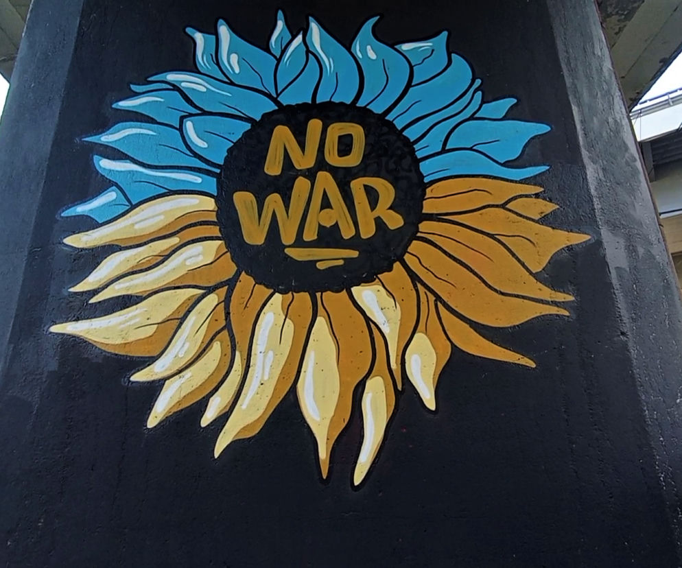 Szczeciński street art dla Ukrainy. Na Trasie Zamkowej powstał niebiesko-żółty mural