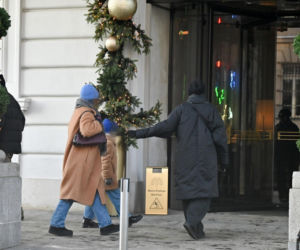 Marek Kondrat z żoną i córką w Warszawie