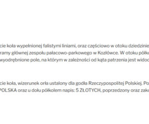 Moneta kolekcjonerska Pałac w Kozłówce
