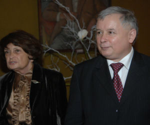 Jarosław Kaczyński z mamą Jadwigą Kaczyńską