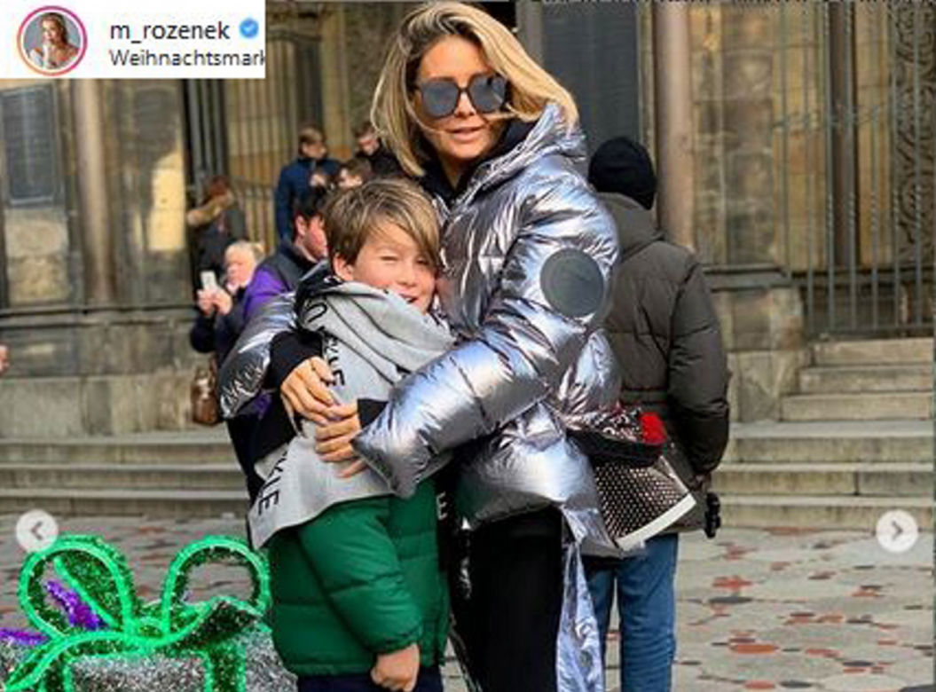 Małgorzata Rozenek-Majdan z Radkiem i dziećmi w Berlinie na Jarmarku Świątecznym 