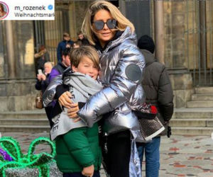 Małgorzata Rozenek-Majdan z Radkiem i dziećmi w Berlinie na Jarmarku Świątecznym 