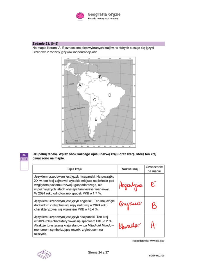 Próbna matura 2026 geografia. ODPOWIEDZI i ARKUSZE CKE 15.01.2026.