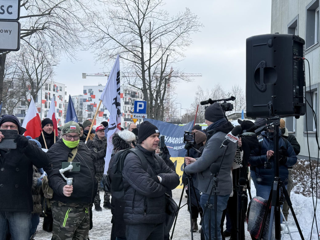 Protest przeciw Stefie Czystego Transportu w Krakowie