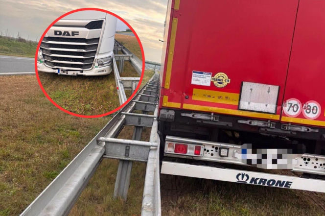 Kierowca ciężarówki nagle zjechał z drogi! Doszło do tragedii
