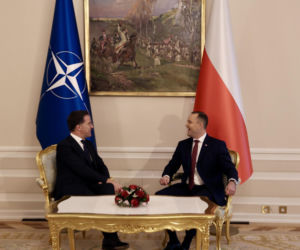 Rutte na spotkaniu z Nawrockim