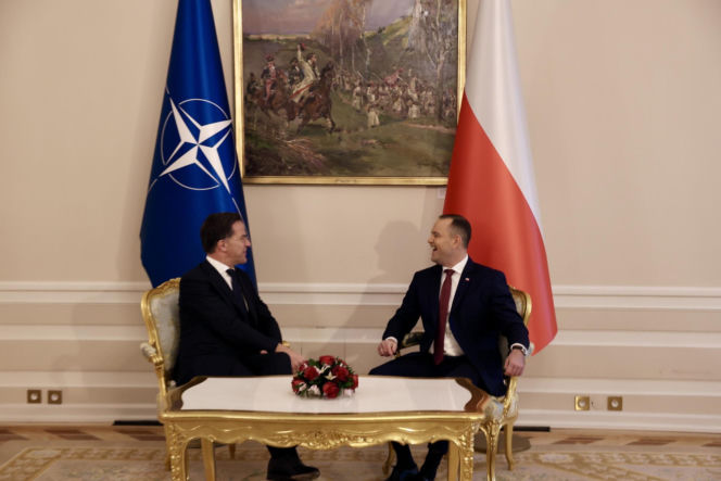 Rutte na spotkaniu z Nawrockim