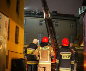 Groźny pożar w budynku Filharmonii Krakowskiej