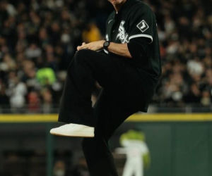 Robert Lewandowski na meczu baseballa Chicago White Sox