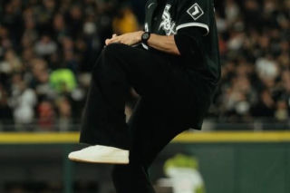Robert Lewandowski na meczu baseballa Chicago White Sox