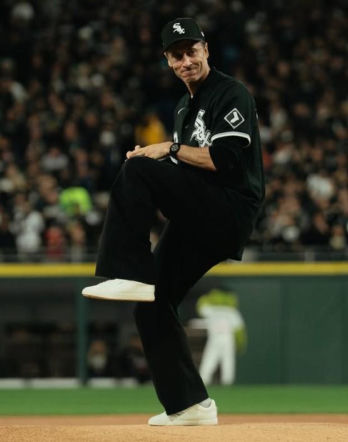 Robert Lewandowski na meczu baseballa Chicago White Sox
