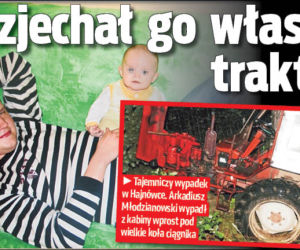Rozjechał go własny traktor
