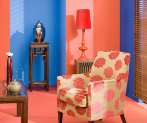 Salon w intensywnych kolorach