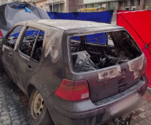 Przemyśl. Podpalił się pod sądem. Walczył o córkę [GALERIA]