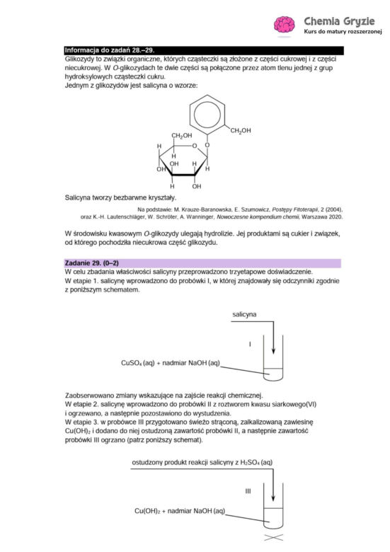 Matura próbna CKE 2026 - chemia. Poprawne odpowiedzi