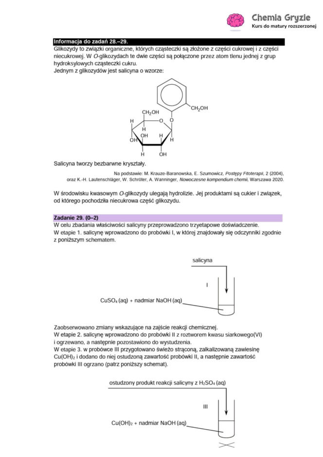 Matura próbna CKE 2026 - chemia. Poprawne odpowiedzi