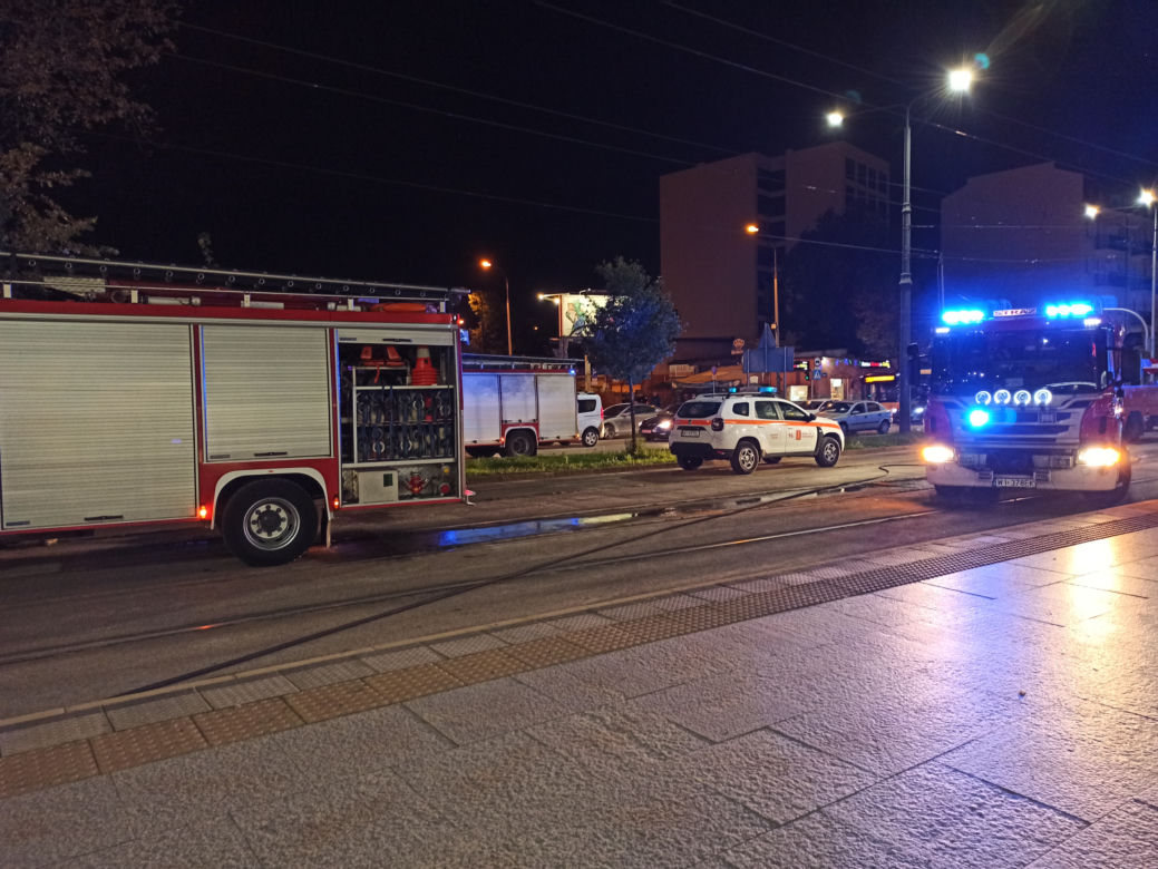 Pożar w tramwaju