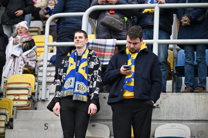 Arka Gdynia - Widzew Łódź: Zdjęcia kibiców i zawodników z meczu 25. kolejki PKO BP Ekstraklasy